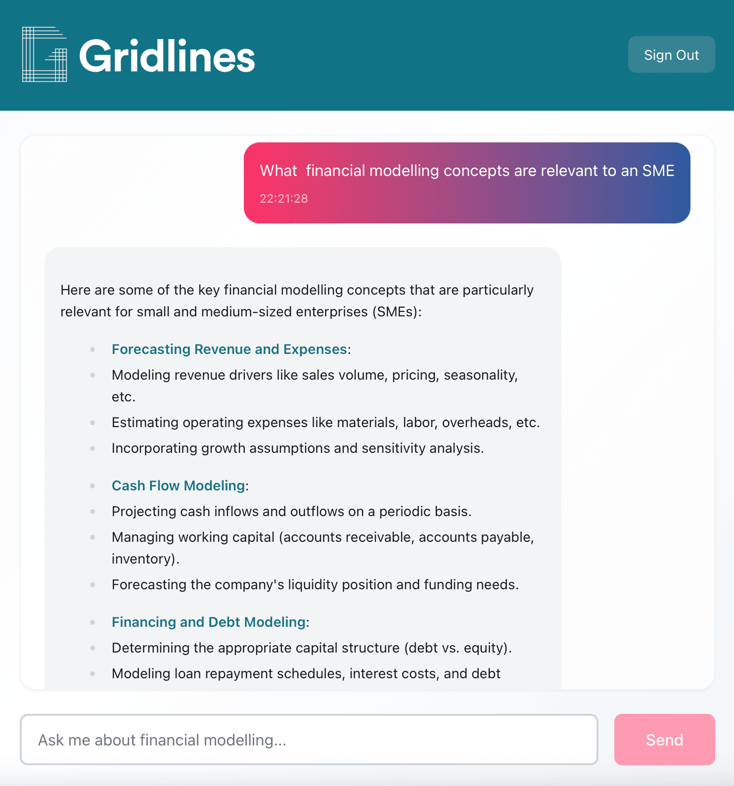 Gridlines searchable Excel model library